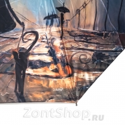 Зонт женский Diniya 130 17092 Девушка и черный кот