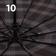 Зонт Три Слона M-6155 (17883) Клетка Черный, семейный с увеличенным куполом