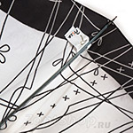 Зонт трость женский Prize 165 (10074) Белый Цветы