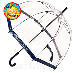 Зонт трость прозрачный от солнца и дождя Fulton L783